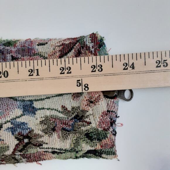 Free People Floral Tapestry Moto Jacket Zip Front Lined Cottage Grandma Bohemian - Picture 15 of 15